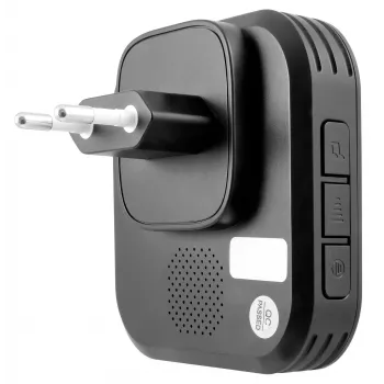 EURA WDP-84H2 BLUES Sistema de Timbre Inalámbrico - Emisor sin Batería, Negro