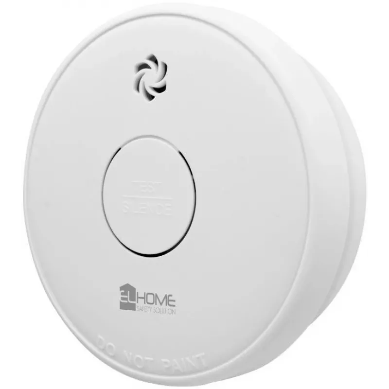 EL-HOME SD-87A2 Detector de Humo - Sensor Óptico Fotoeléctrico, Pila 9V, Blanco