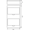 ELEKTRO-PLAST OPATÓWEK RN-16 Fala 7.4 Cuadro de Distribución de Superficie 16 Módulos IP40 Blanco 403x238x95mm