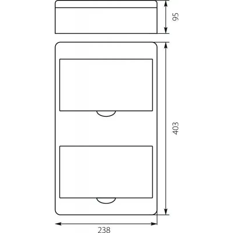 ELEKTRO-PLAST OPATÓWEK RN-16 Fala 7.4 Cuadro de Distribución de Superficie 16 Módulos IP40 Blanco 403x238x95mm
