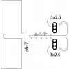 Clip para Cable Plano USMP-3 BIS Quick Mount 16,5 mm blanco 500 unidades Caja Elektro-Plast Opatówek