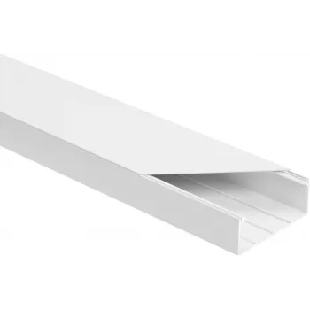 STASIŃSKI LS 90x40 Set de canaleta de instalación eléctrica blanco 2m (pack de 8)