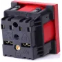 JAVEL Toma individual de 1 módulo con protección de enchufe, roja, 16A 250V AC, empotrable, tipo E/F