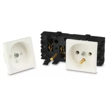 JAVEL Toma doble 2M blanca 16A 250V empotrable