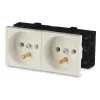 JAVEL Toma doble 2M blanca 16A 250V empotrable