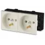 JAVEL Toma doble 2M blanca 16A 250V empotrable