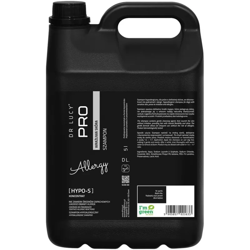 DR LUCY Hypo S - champú hipoalergénico para perros - 5L