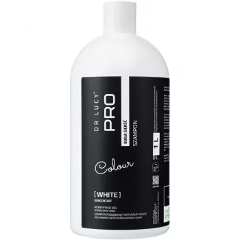DR LUCY White Champú de abrigo blanco para perros - 1 L