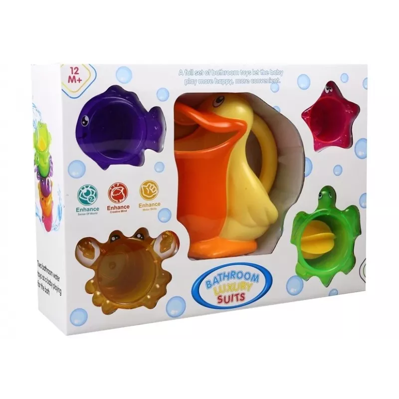 LEAN TOYS Pelícano con patrones para el baño