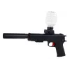LEAN TOYS Pistola eléctrica de agua con flechas y gafas de protección, negra