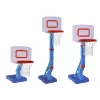 LEAN TOYS Canasta de baloncesto con balón ajustable y bomba 138cm azul