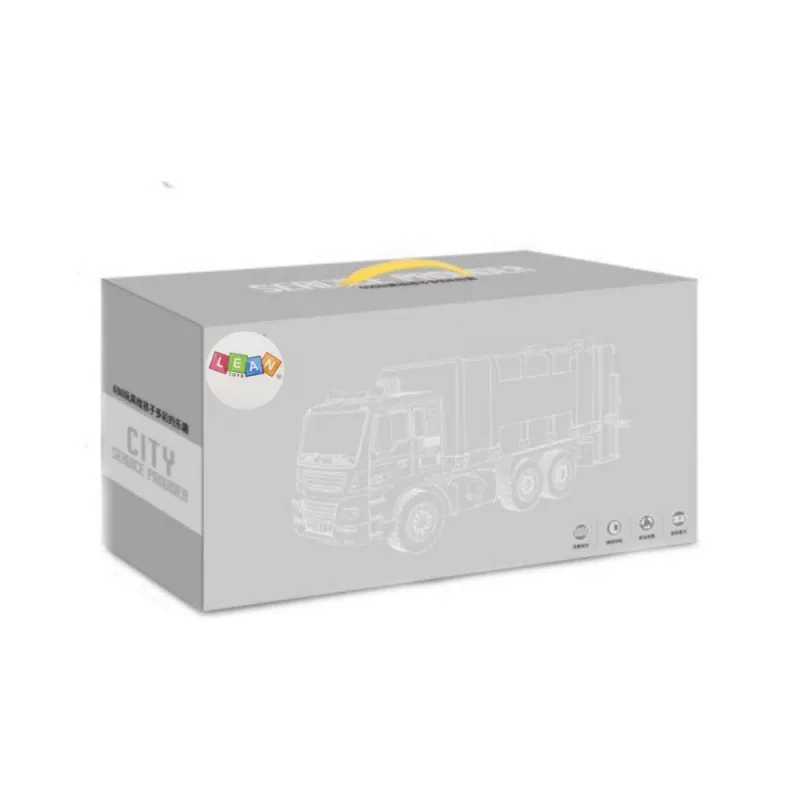 LEAN TOYS Camión hormigonera azul con tambor giratorio, efectos de sonido y luz
