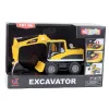 LEAN TOYS Retroexcavadora bulldozer de construcción con cuchara giratoria móvil, cabina, luz y sonido