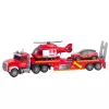 LEAN TOYS Coche de bomberos grúa helicóptero coche luces sonidos rojo