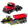 LEAN TOYS Set camión tractor con remolque luces y sonidos rojo