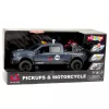 LEAN TOYS Pickup con luces y sonidos de motor gris 1:12