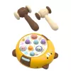 LEAN TOYS Juego de habilidad Whack-A-Mole con dos martillos, gatito amarillo marrón