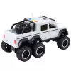 LEAN TOYS Coche todoterreno con tracción por fricción, luces y sonidos blanco nácar 6x6 1:16