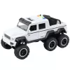 LEAN TOYS Coche todoterreno con tracción por fricción, luces y sonidos blanco nácar 6x6 1:16