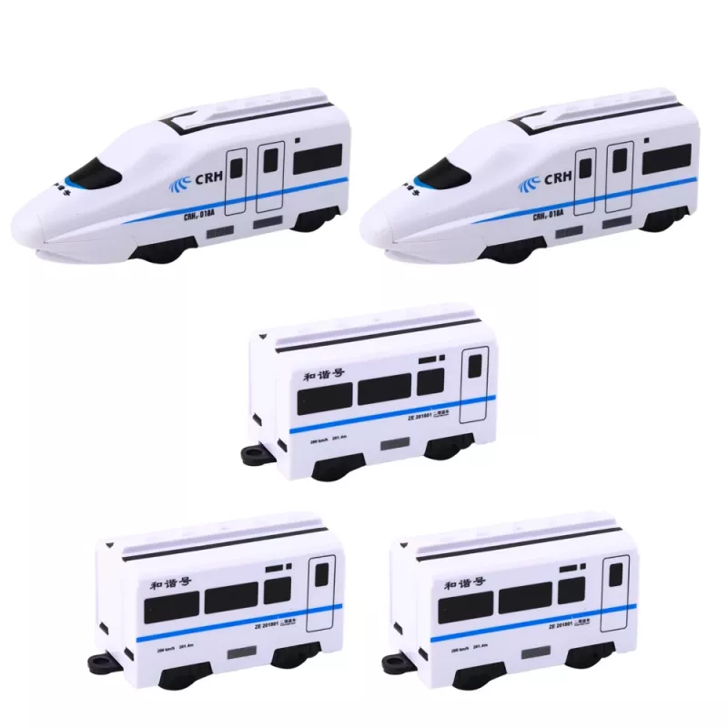 LEAN TOYS Tren de juguete interactivo con sonidos y luz, blanco, 62 cm