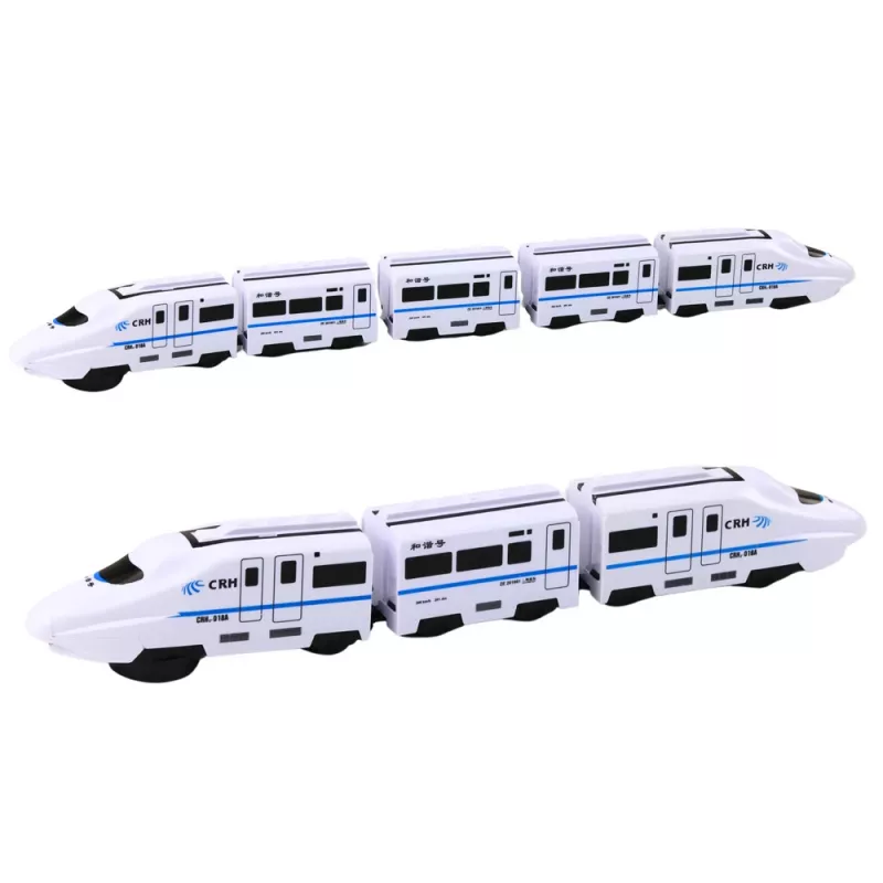 LEAN TOYS Tren de juguete interactivo con sonidos y luz, blanco, 62 cm