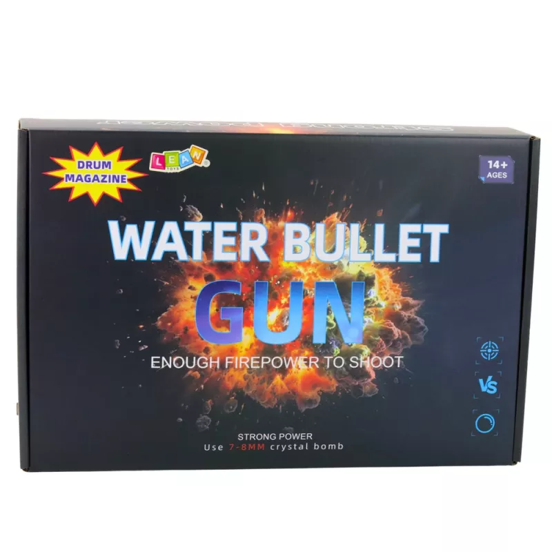 LEAN TOYS Rifle de asalto para bolas de agua hidrogel con gafas de mira negro 86cm
