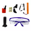 LEAN TOYS Rifle de asalto para bolas de agua hidrogel con gafas de mira negro 86cm