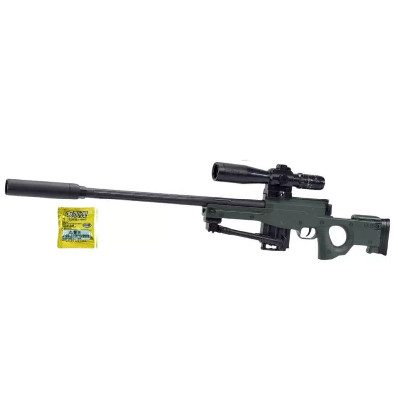 LEAN TOYS Réplica de rifle de francotirador AWM con soporte para bolas de gel de agua 80cm