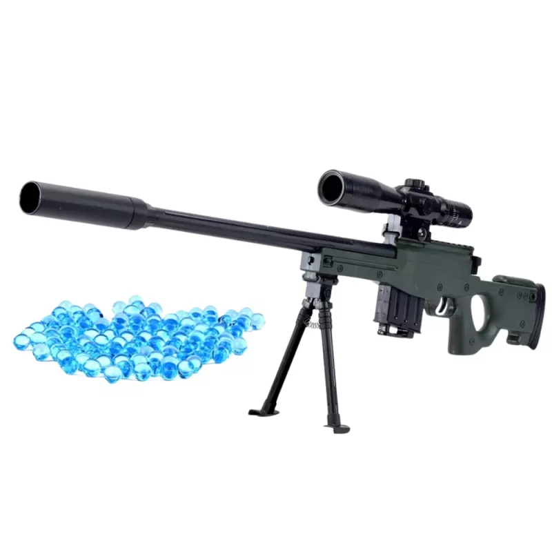 LEAN TOYS Réplica de rifle de francotirador AWM con soporte para bolas de gel de agua 80cm