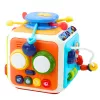 LEAN TOYS Cubo clasificador interactivo, educativo, sensorial, con sonidos, multicolor