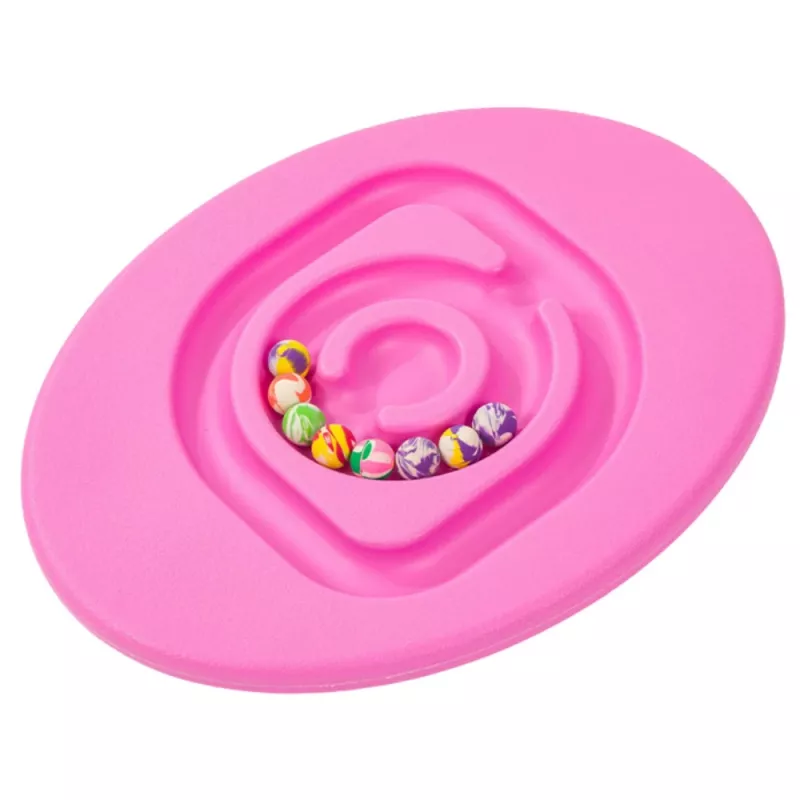 LEAN TOYS Tabla de equilibrio sensorial para niños con pelotas de goma 5 uds. rosa