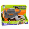 LEAN TOYS Pistola de agua eléctrica con pompas de jabón 2 en 1 naranja