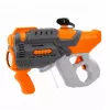 LEAN TOYS Pistola de agua eléctrica con pompas de jabón 2 en 1 naranja