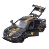 LEAN TOYS Coche deportivo de metal con retroceso, luces y sonidos negro 1:32