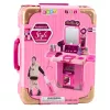 LEAN TOYS Set de tocador en maletín 2 en 1 rosa