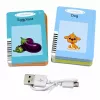 LEAN TOYS Lector de tarjetas de aprendizaje de palabras en inglés juguete educativo azul