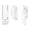 ACO INS-UP720B UNIFON - Auricular de portero automático digital con 1 botón, blanco