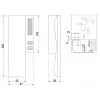 ACO INS-UP UNIFON - Auricular de portero automático de audio con 2 botones y retención magnética del auricular, blanco