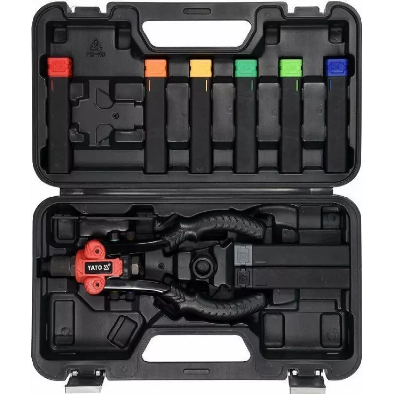 Yato YT-36091 Set de remachadora manual con 4 boquillas y remaches