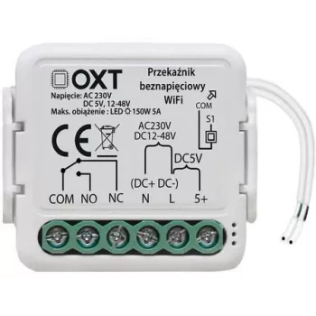OXT T210DC Módulo de relé sin potencial mini smart Wi-Fi 1 canal 10A AC 230V DC 5V 12-48V Tuya Smart Life