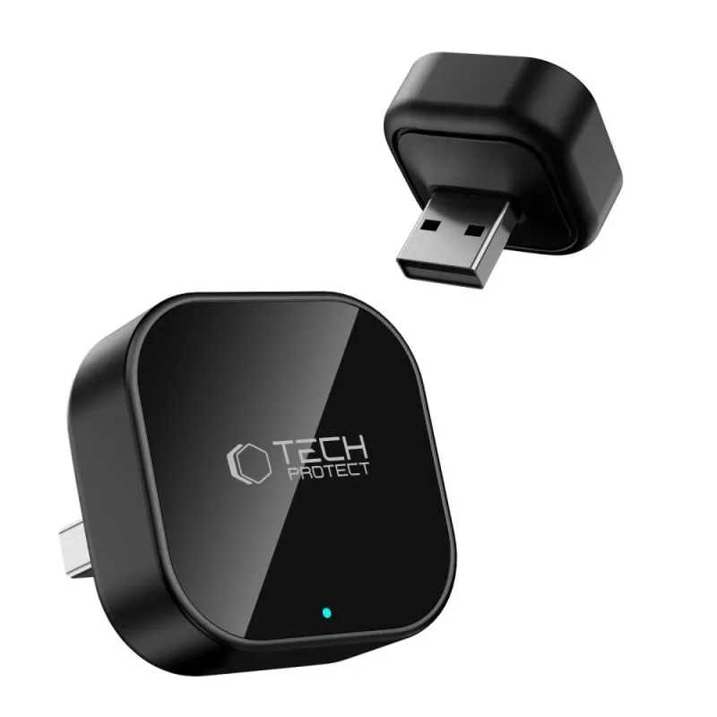 TECH-PROTECT ULTRABOOST CA01 Adaptador Apple CarPlay / Android Auto USB Bluetooth 5.4 negro mate