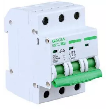 GACIA SB6L C 3P 25A 6kA Minidisyuntor MCB 3 polos 25A Curva C