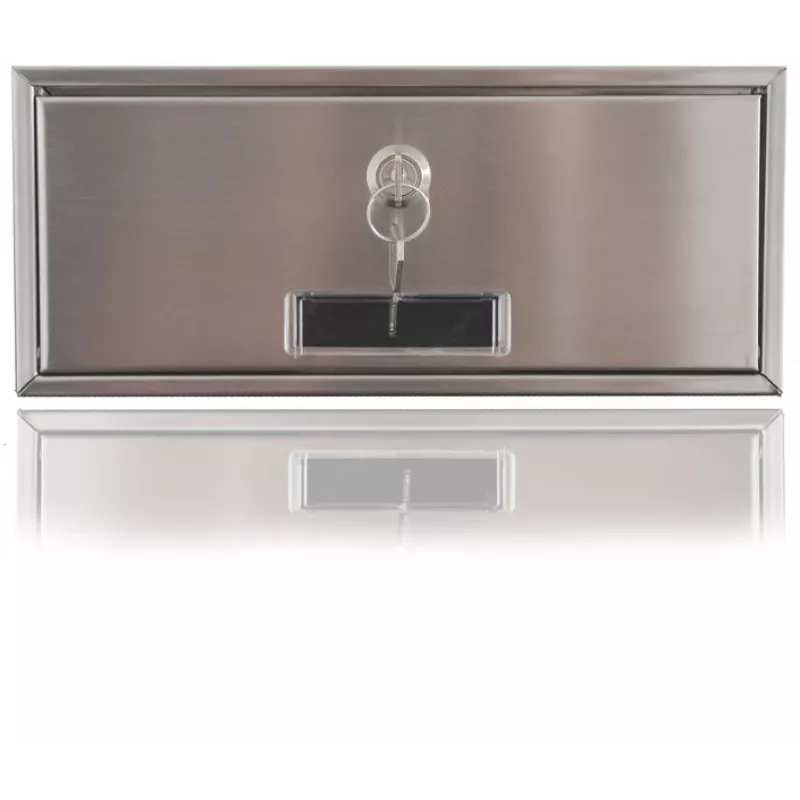 VIDOS S551-SKM Buzón con videoportero integrado, acero inoxidable cepillado, montaje empotrado