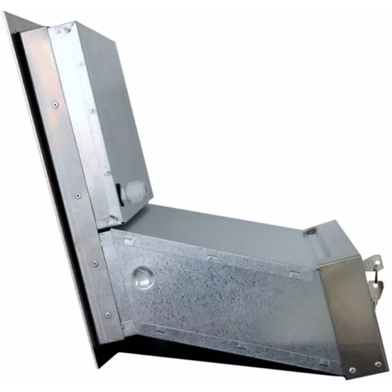 VIDOS S551-SKM Buzón con videoportero integrado, acero inoxidable cepillado, montaje empotrado