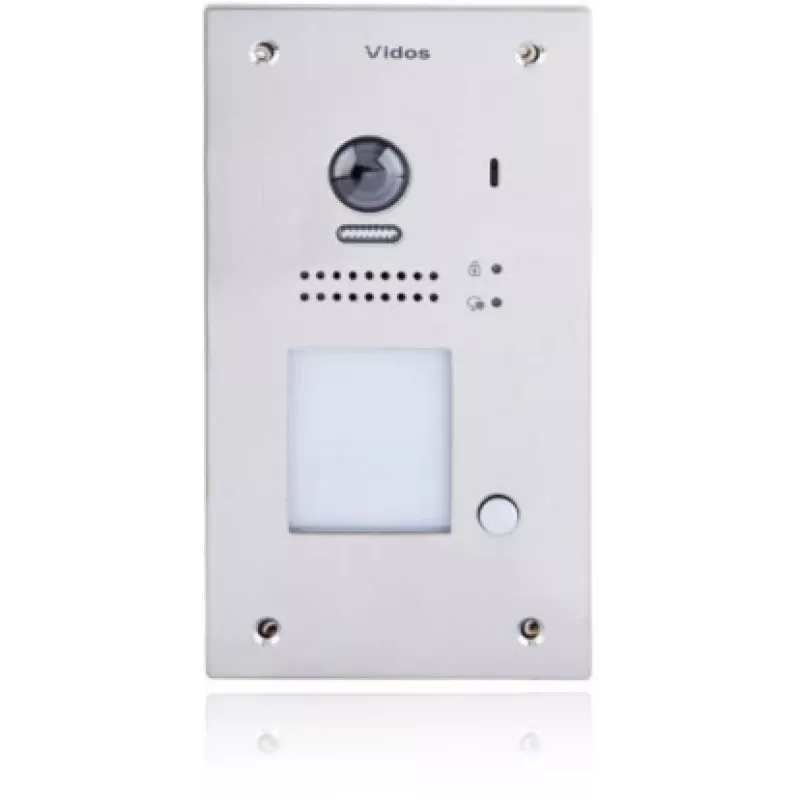 VIDOS DUO S1201A Videoportero 2 hilos con RFID, Full HD 1080p, plata/gris oscuro