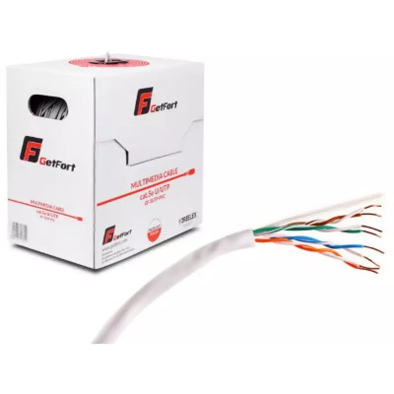 GETFORT Cable de red Cat.5e U/UTP PVC Premium 305m (1000ft) - Gris