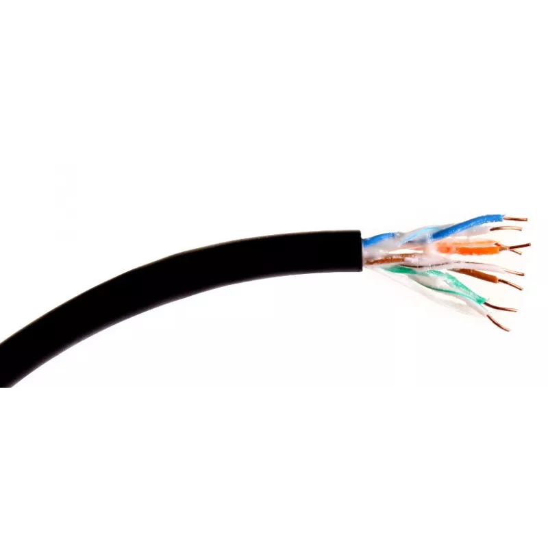 GETFORT Premium Cat.5e U/UTP Cable de exterior UV con gel 500m Negro
