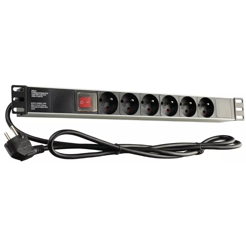 GETFORT LGF-06-Z Regleta de distribución de corriente (PDU) Schuko 19