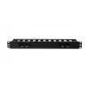 GETFORT OGF-PM Panel de gestión de cables horizontal cerrado 1U - Negro