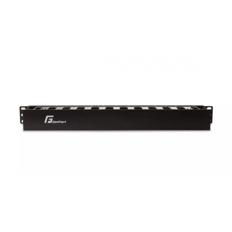 GETFORT OGF-PM Panel de gestión de cables horizontal cerrado 1U - Negro